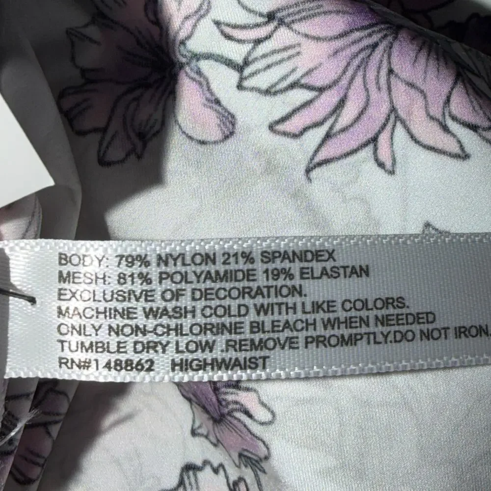 Torrid Curve Bralette And High Waist Panty Set Size 00 M Purple Floral New